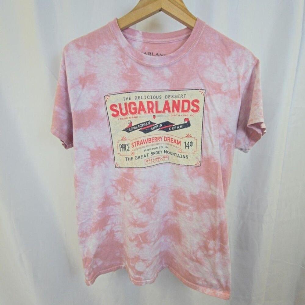 Sugarlands Distilling Co. Shirt Mens Medium Pink Tie Dye Strawberry Dream Tee